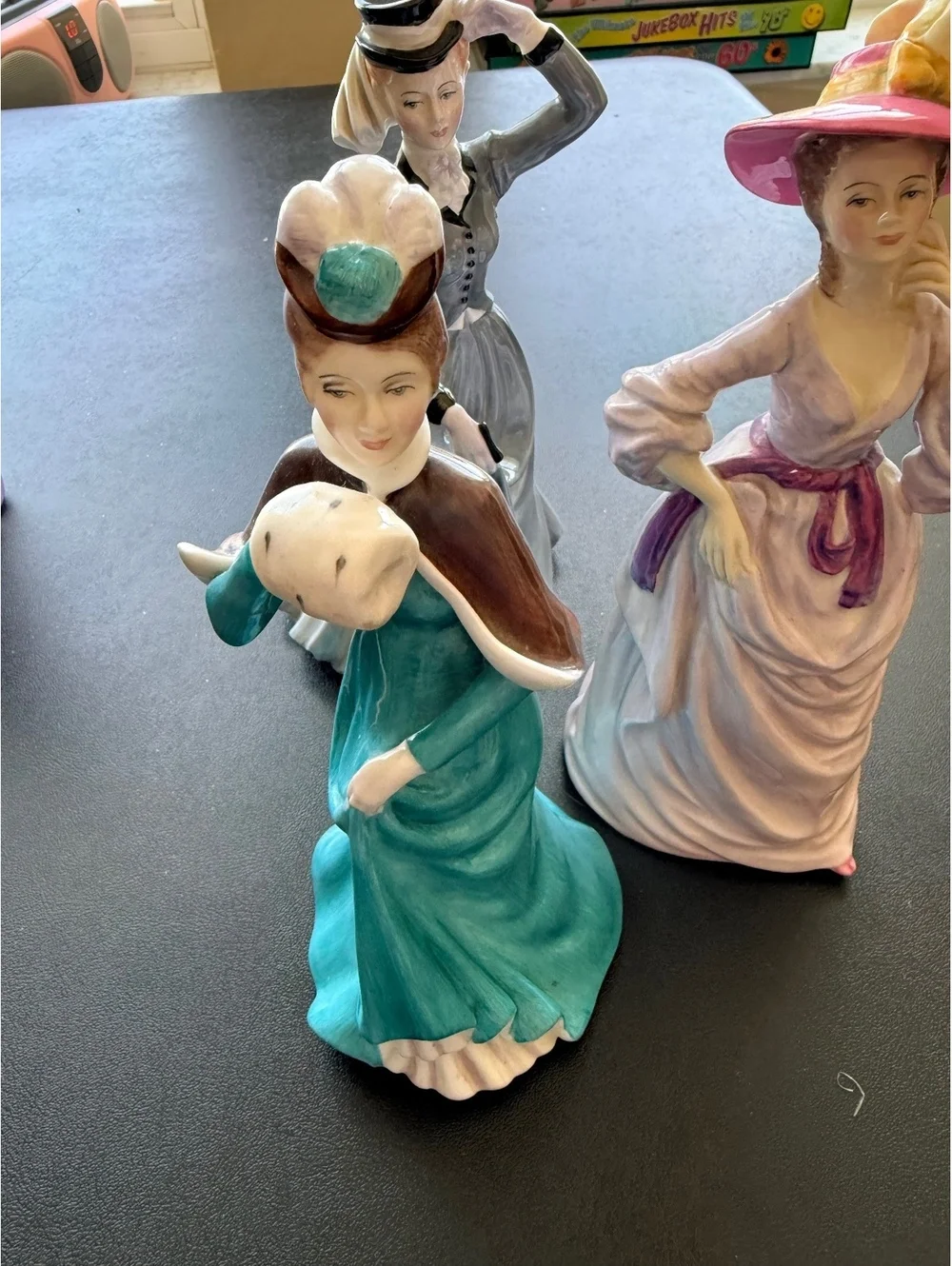 Vintage Francesca China Staffordshire England Lady Figurines (4 ) Signed 1979